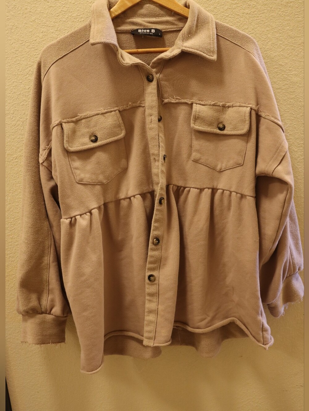 Women’s Tan Button-Front Jacket